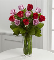 The FTD Red and Lavender Rose Bouquet
