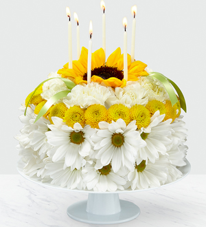 The FTD Birthday Smiles Floral Cake