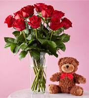 Tango In Paris Bouquet & Bear Set