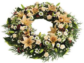 Funeral Wreath with Ribbons