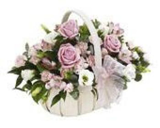 Baby Girl Basket with Bear