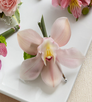 The FTD Pink Cymbidium Boutonniere