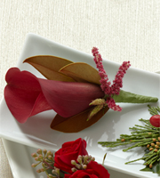 The FTD Red Calla Boutonniere