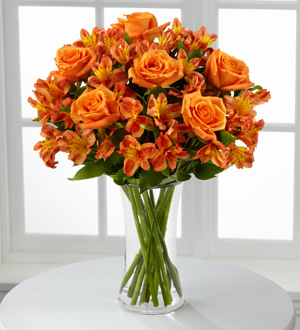Orange Burst with Vase