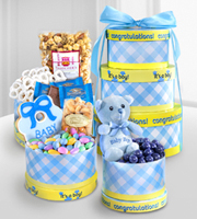 Celebrate the Baby Boy Gourmet Gift Tower