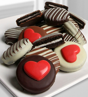 The Golden Edibles Valentine's Day Belgian Chocolate Covered Oreo Cookies