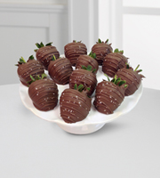 Chocolate Dip Delights Sea Salt Caramel Real Milk Chocolate Covered Strawberries - 12pc