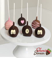 Belgian Chocolate Dipped Mother's Day Cake Pops - 6 piece