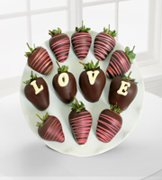 Chocolate Dip Delights Love Berry Gram Belgian Chocolate Covered Strawberries - 12-piece