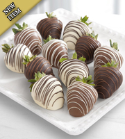 Chocolate Dip Delights Classic Real Chocolate Strawberries - Single Dipped - 12-piece